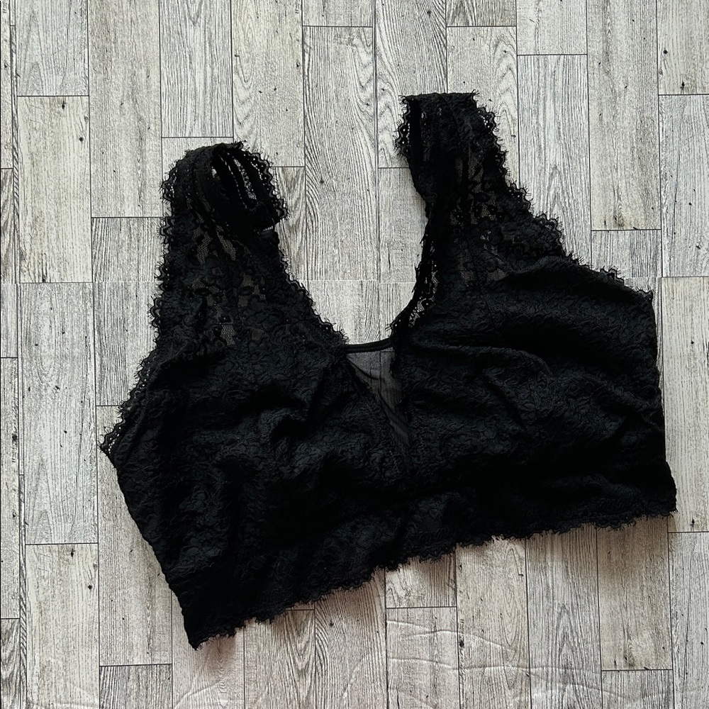 *closet clean out* Aerie Black Lace Bralette XXL